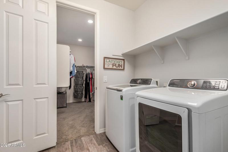 Laundry room to Primary closet