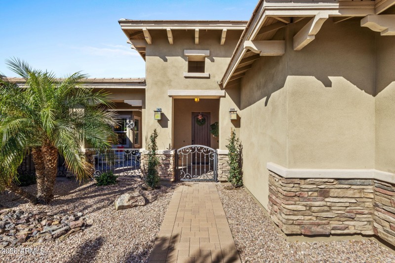 Gated & covered front porch