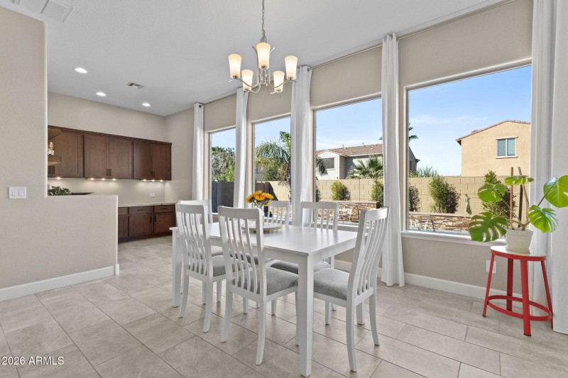 Breakfast nook with natural lighting