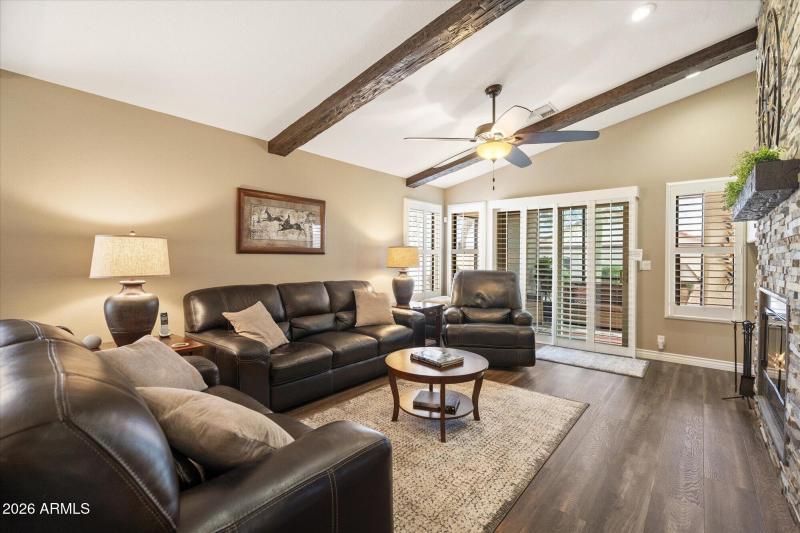 Living Room vaulted and Open