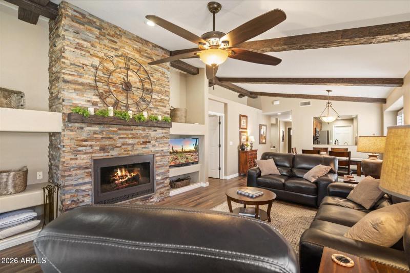 Great Room vaulted and Open