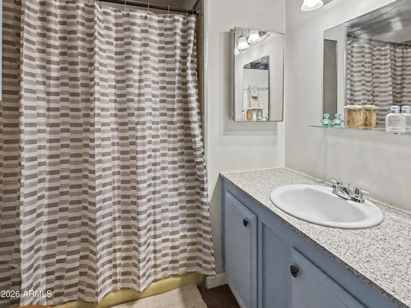 Bathroom with step-in Shower