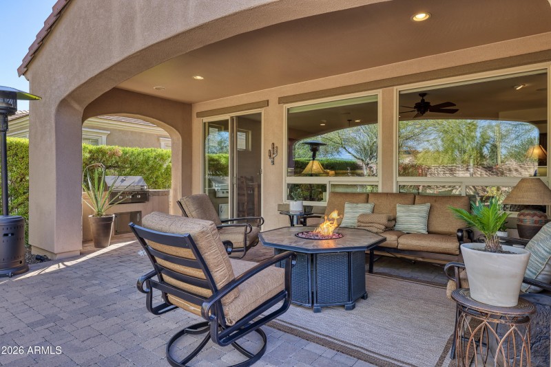 Covered Seating Fire Pit