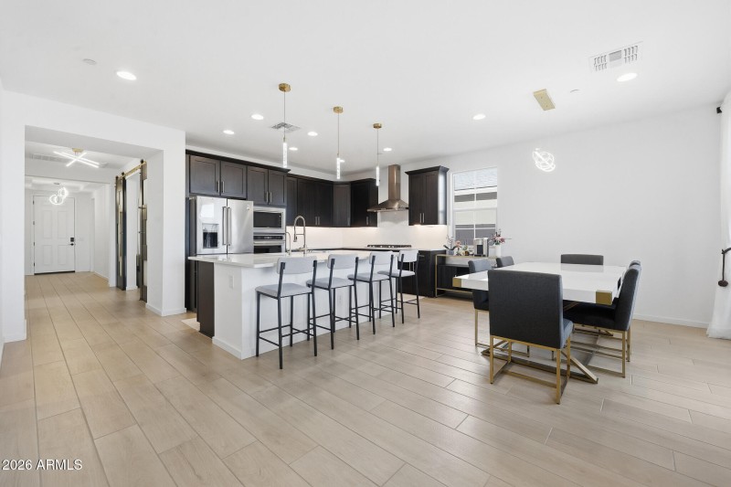 Dining Area, Kitchen and Front Entry