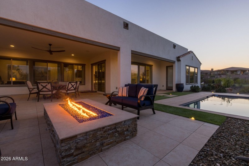 Fire Pit in Backyard