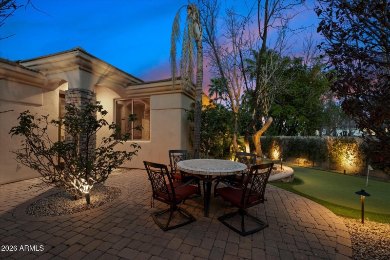 Twilight Backyard