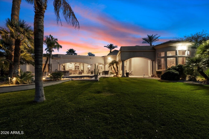 Twilight Backyard