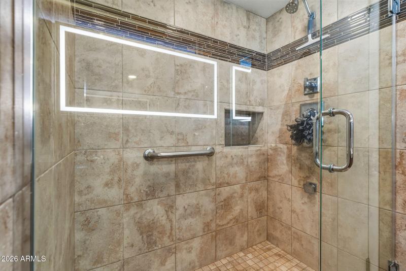 Shower in Primary bathroom