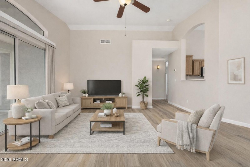 Virtual staging living room
