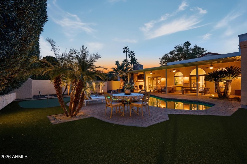 Gorgeous Backyard at Sunset