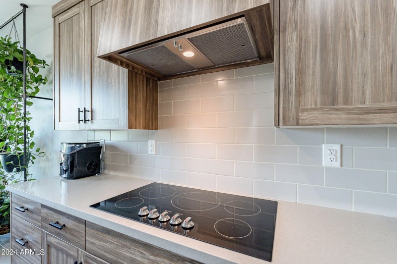 Modern cabinetry and back splash