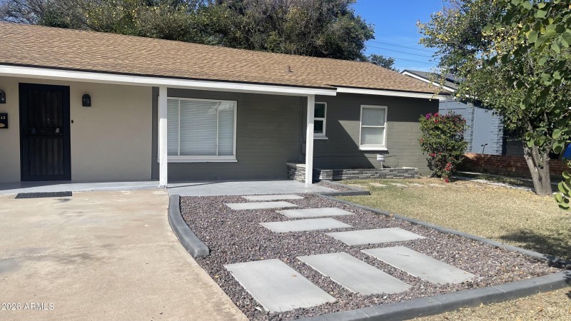 Pathway to front patio