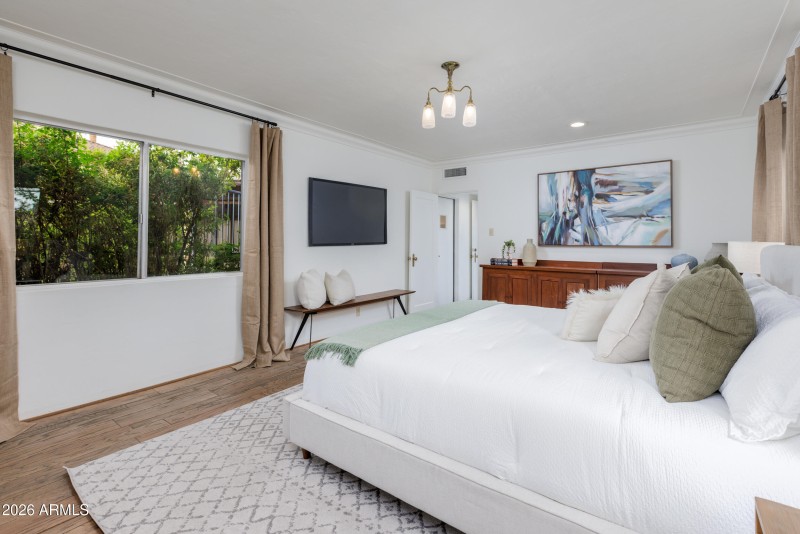 Spacious primary bedroom