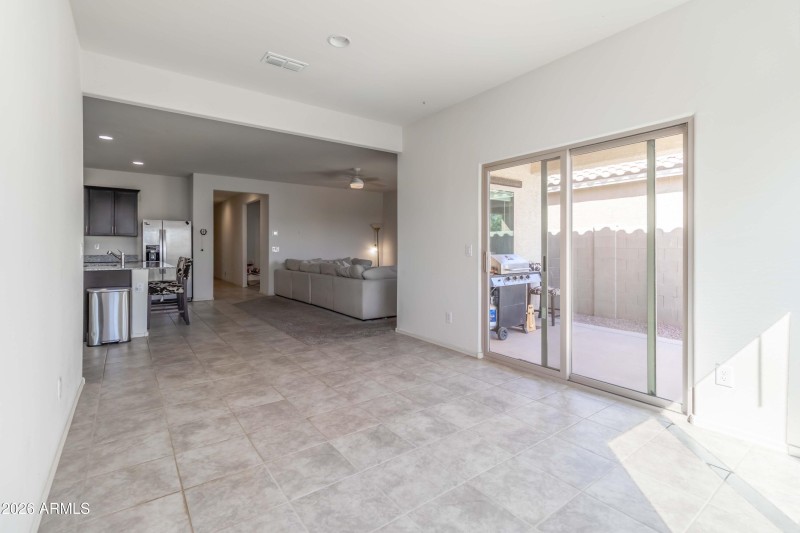 Dining room and patio exit