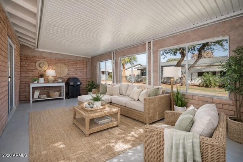 Virtually staged patio