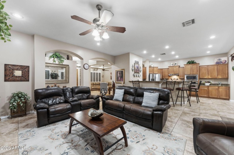 Family Room and Kitchen