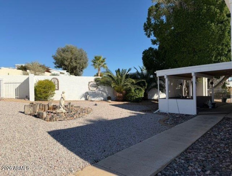 Side Yard with Covered patio