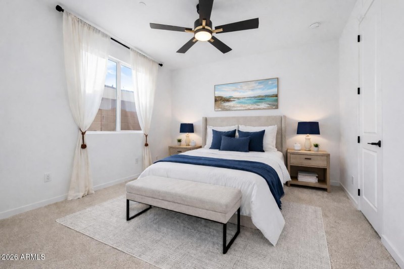 Bedroom 4 shown with virtual staging