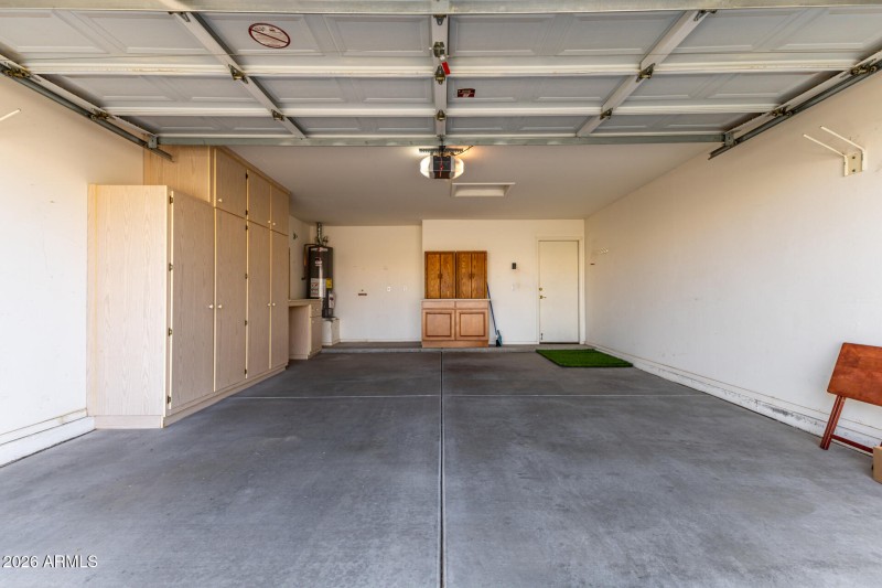 2 Car Garage with Cabinets