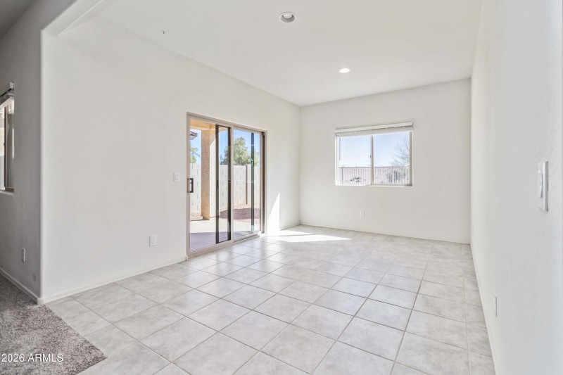 Spacious dining room