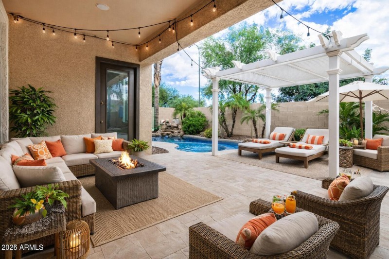 Resort-style outdoor retreat with pool