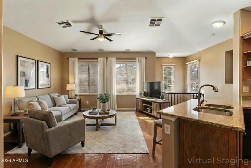Virtually Staged Living Room
