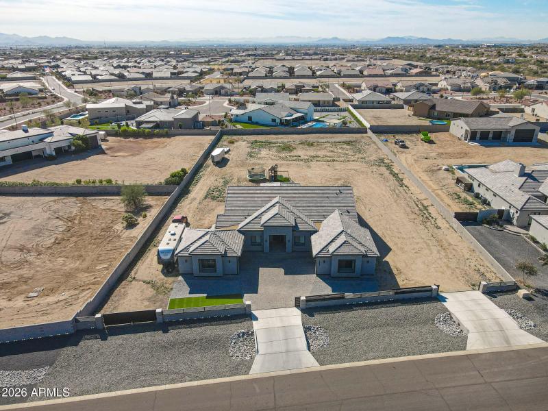 Drone view of 1.5 acre home on lot!