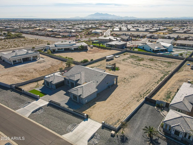 Drone view of lot