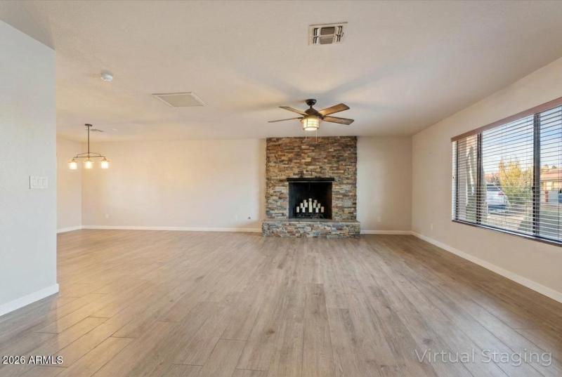 Living room from front door entrance