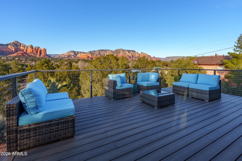 Deck view looking towards Ship Rock
