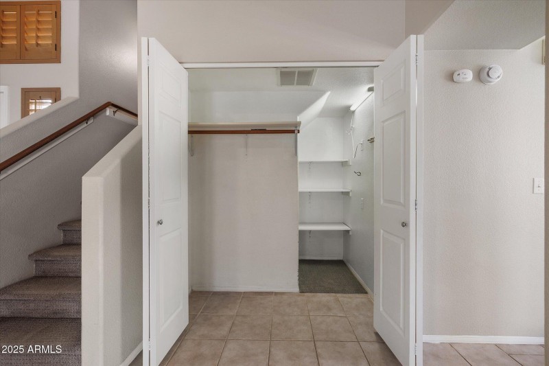 Downstairs closet