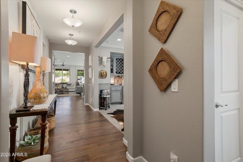 LOOKING DOWN HALLWAY