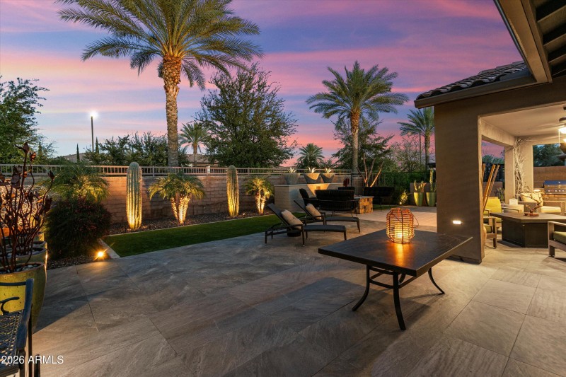 BACKYARD IS BEAUTIFUL AT NIGHT