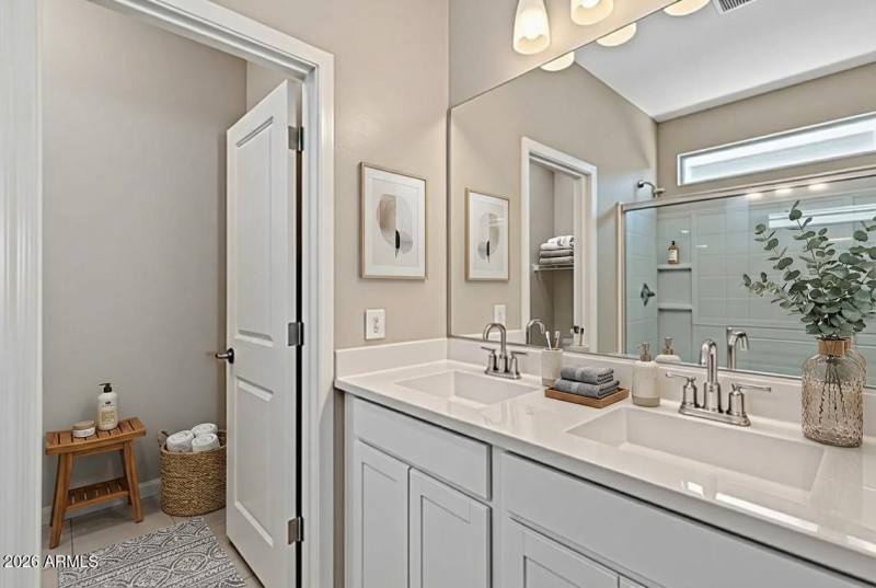 bathroom staged