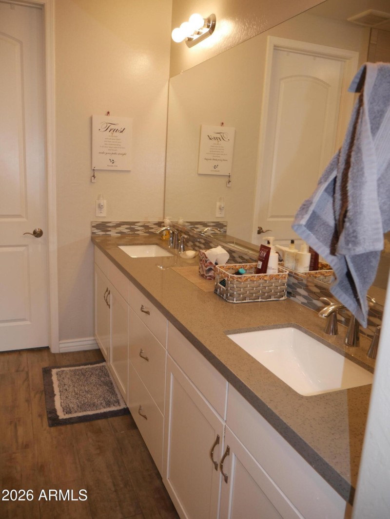 Double Vanity in Master