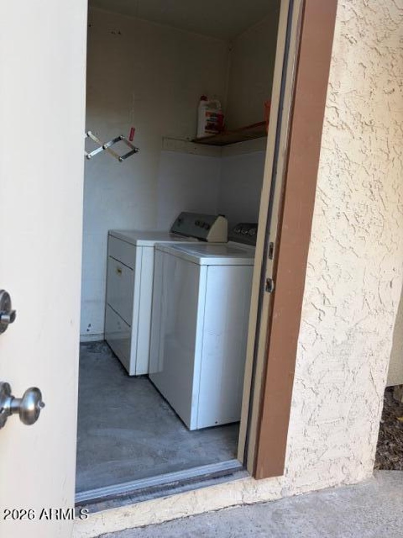 indoor laundry and storage