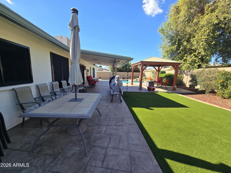 Patio & Backyard View