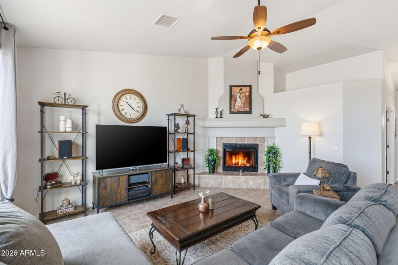 Living Area w/Gas Fireplace
