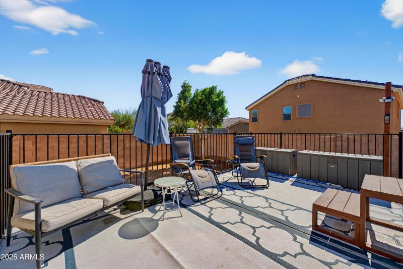 Back patio southwest facing