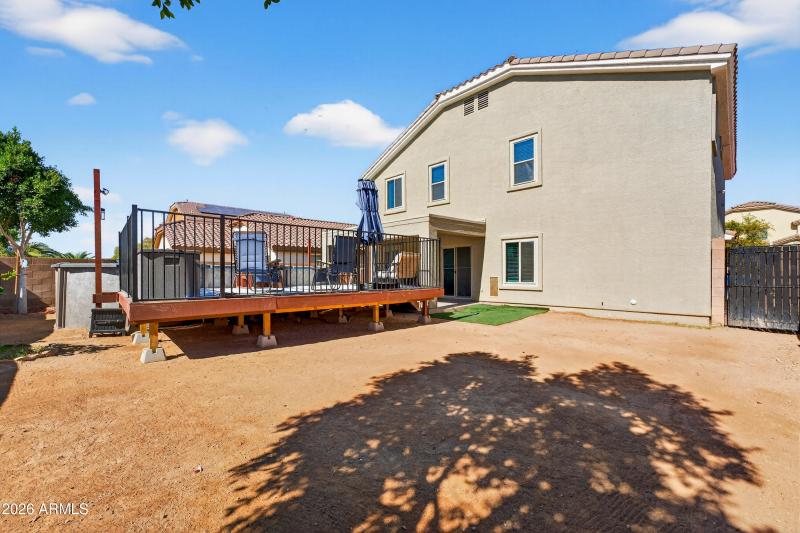 Backyard West Northwest facing