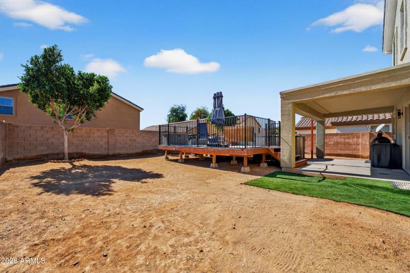Backyard facing west