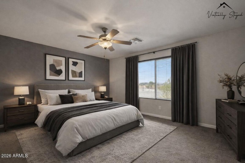 Primary Bedroom Virtually Staged