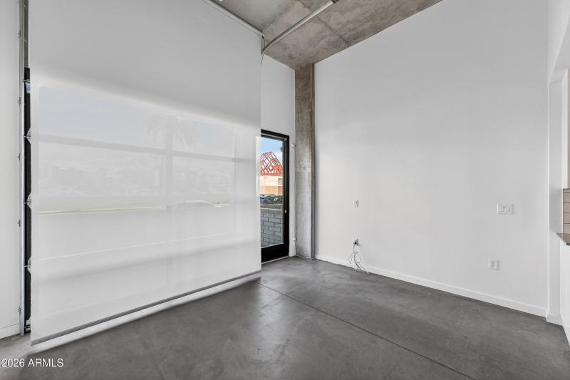 Living Room blinds down