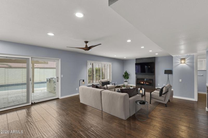 Family Room Virtual Staging