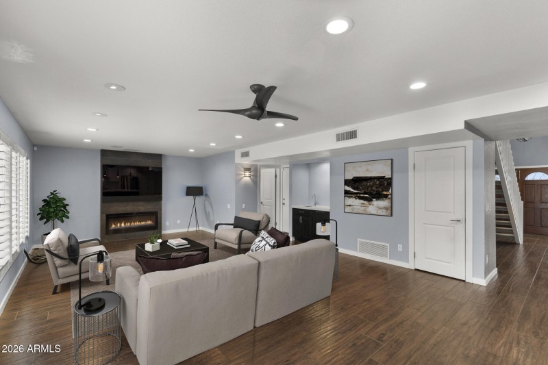 Family Room Virtual Staging