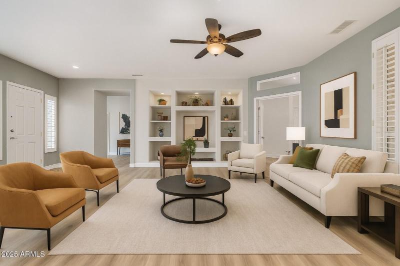 Living Room Virtually Staged