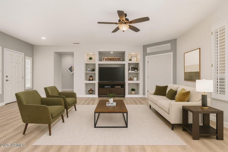 Living Room Virtually Staged Option 2