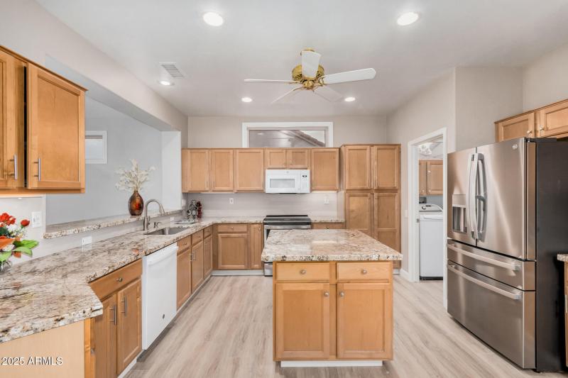 Kitchen with new Granite