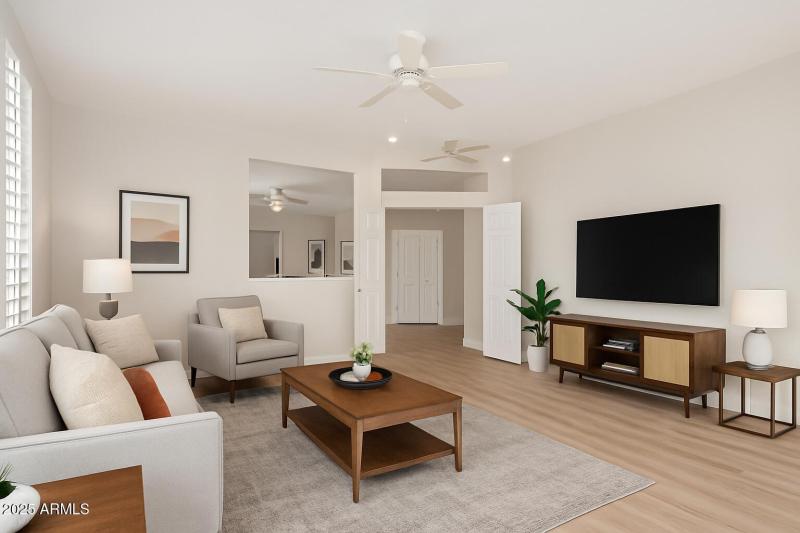 Bonus Room Staged as a Den