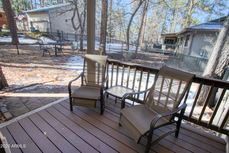 Private Deck off of Guest Room
